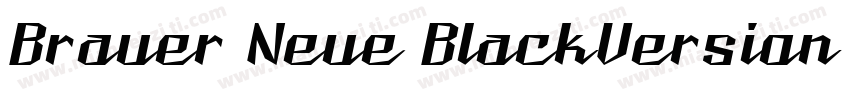Brauer Neue BlackVersion 1001字体转换